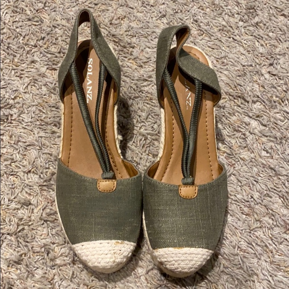 Solanz Canvas Wedges size 8m